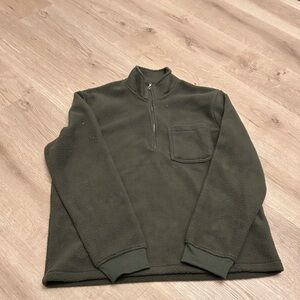 Sonoma Men's Dark Green Zip-Up Sweater